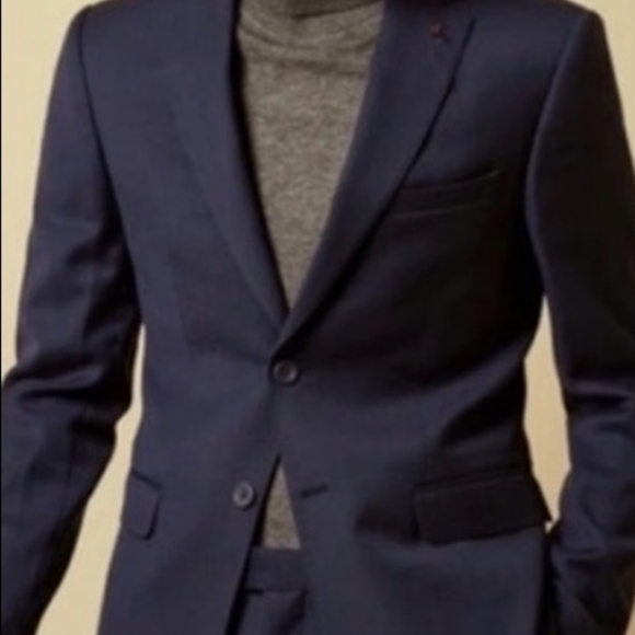Ted Baker London Endurance VLAD CT 100% Wool Dark Blue Suit Jacket 56L - Picture 1 of 10